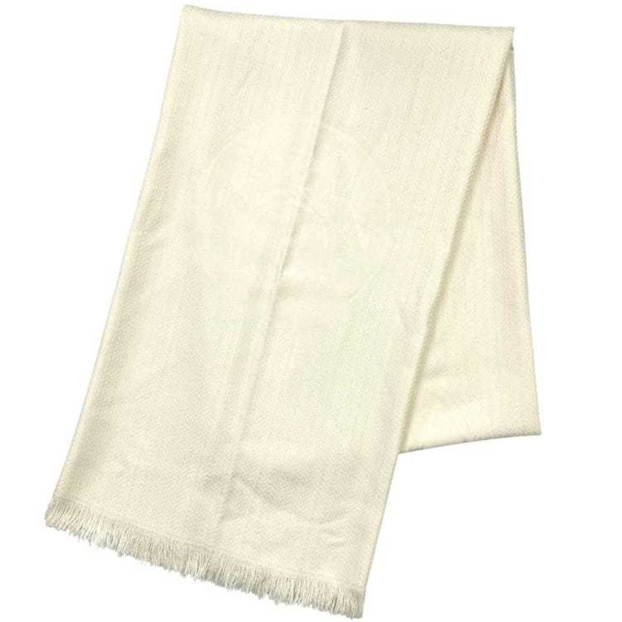 Hermes Authentic Cream Silk Scarf